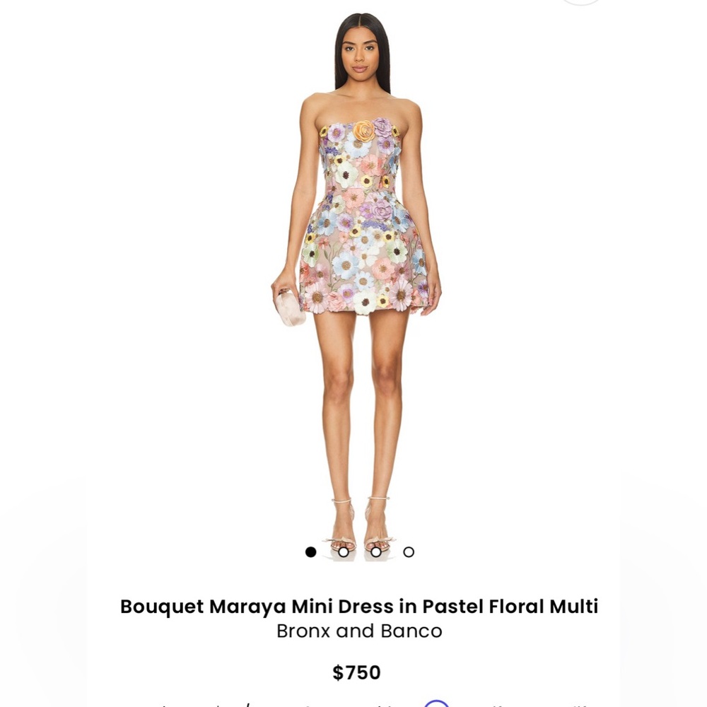 Bronx and Banco Bouquet Maraya Mini Dress in Pastel Floral Multi